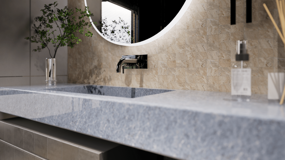 2 X 2 In Antico Ivory Matte Glazed Porcelain Mosaic