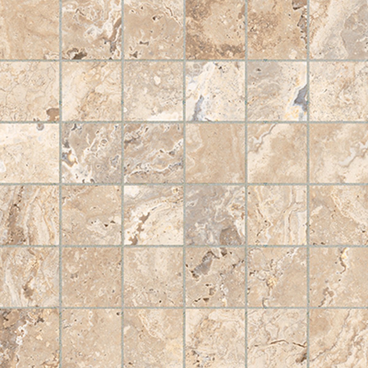 2 X 2 In Antico Ivory Matte Glazed Porcelain Mosaic