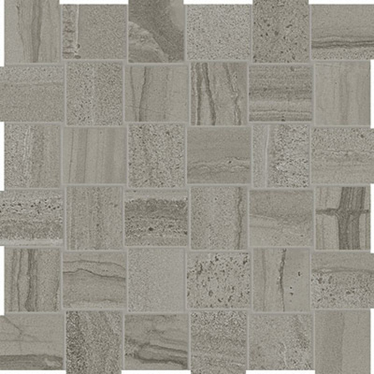 2 X 2 In Basketweave Amelia Smoke Matte Glazed Porcelain Mosaic