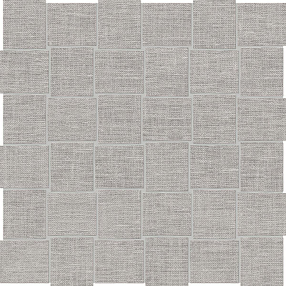 2 X 2 In Basketweave Belgian Fog Linen Matte Color Body Porcelain Mosaic