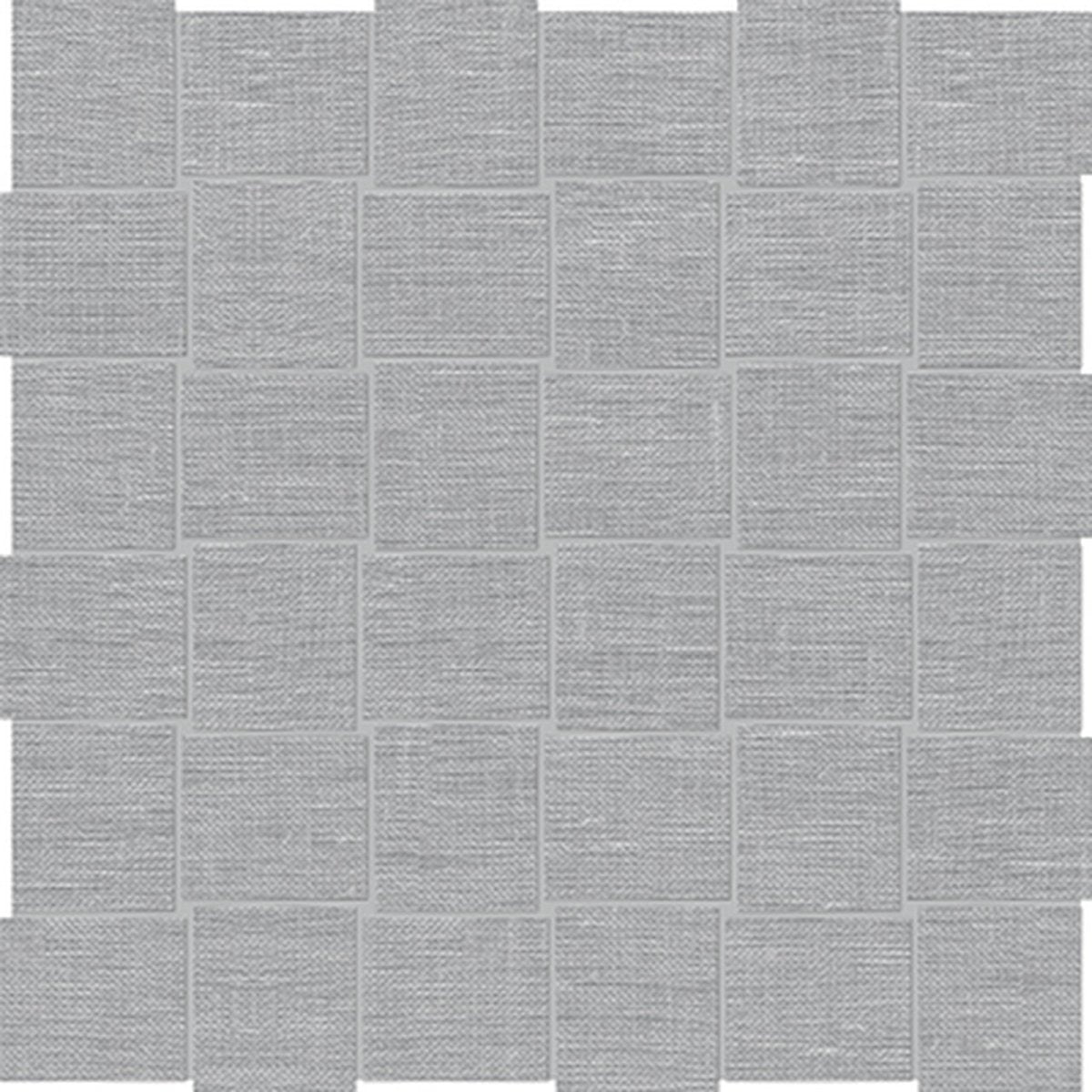 2 X 2 In Basketweave Belgian Mica Linen Matte Color Body Porcelain Mosaic