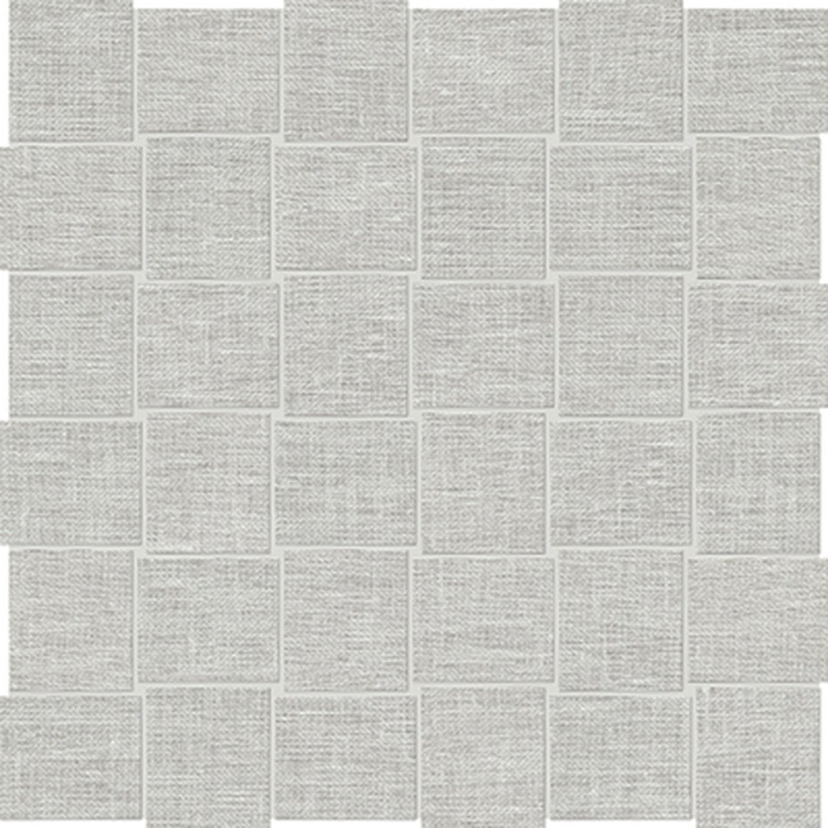 2 X 2 In Basketweave Belgian Mist Linen Matte Color Body Porcelain Mosaic