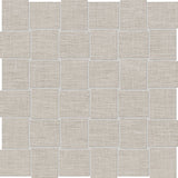 2 X 2 In Basketweave Belgian Natural Linen Matte Color Body Porcelain Mosaic