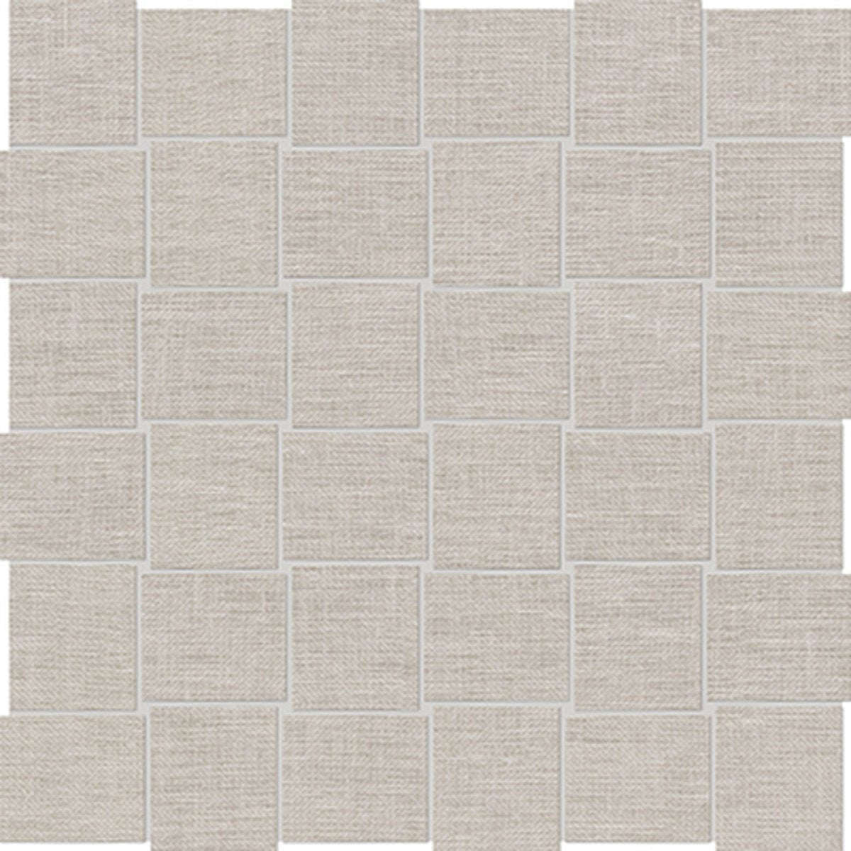 2 X 2 In Basketweave Belgian Natural Linen Matte Color Body Porcelain Mosaic
