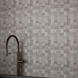 2 X 2 In Basketweave Eramosa Clay Matte Glazed Porcelain Mosaic