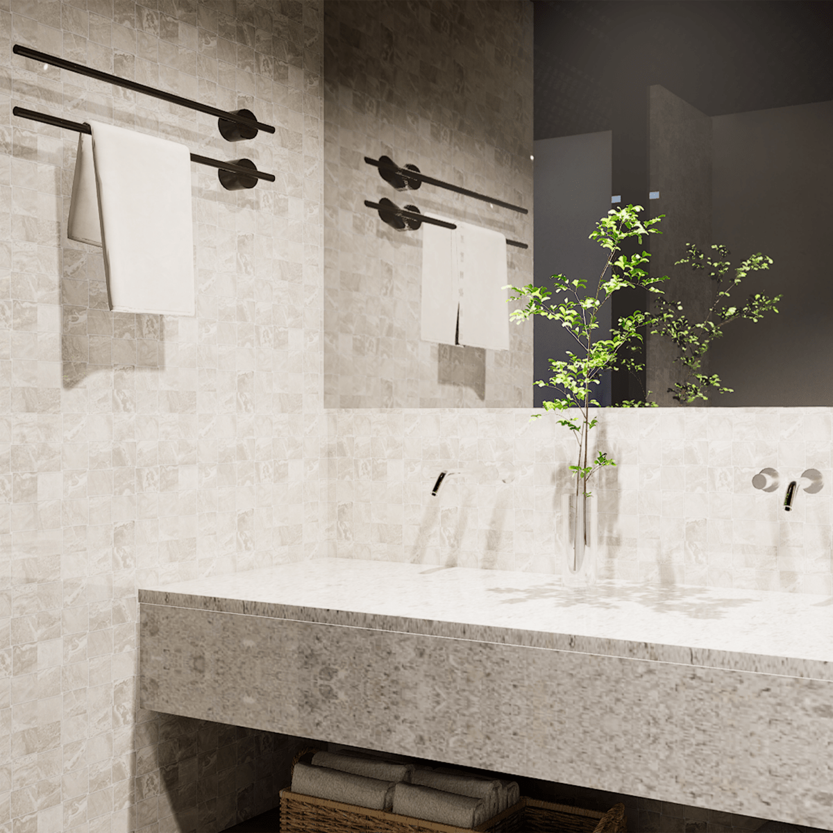 2 X 2 In Basketweave Mayfair Stella Matte Glazed Porcelain Mosaic