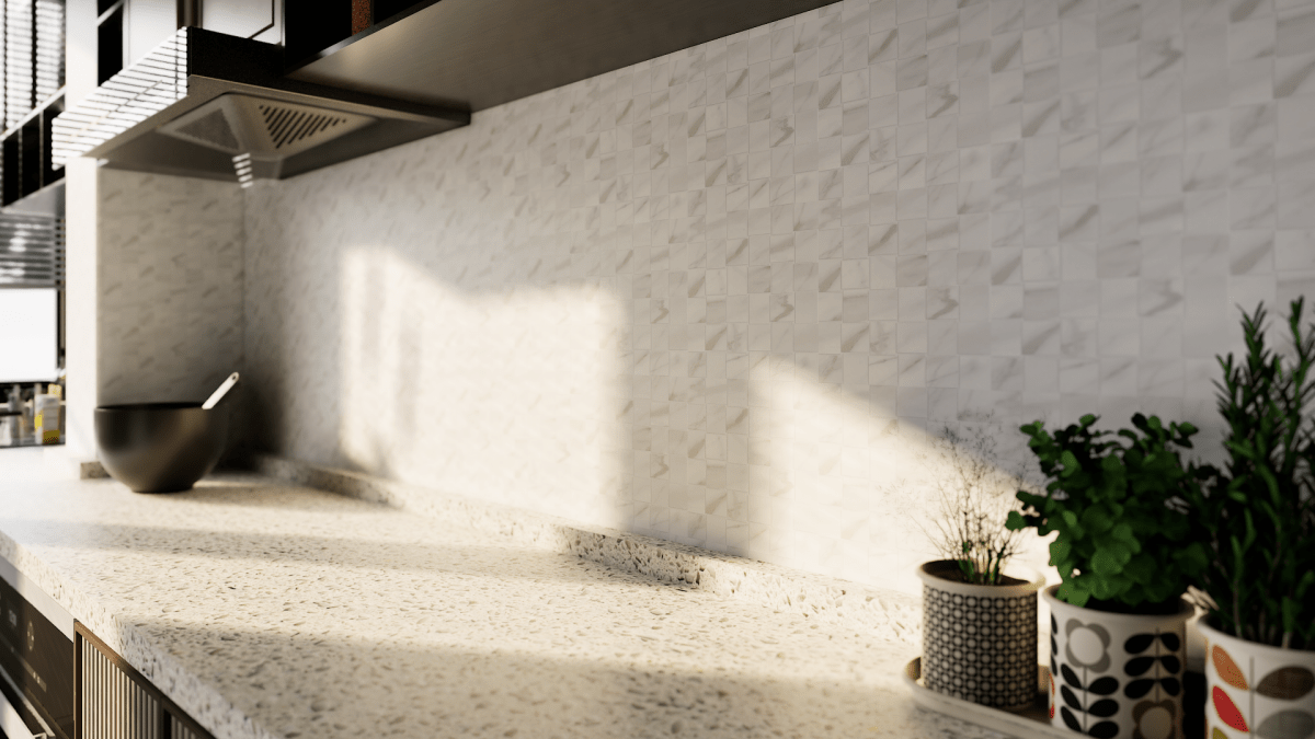 2 X 2 In Basketweave Mayfair Volakas Matte Glazed Porcelain Mosaic