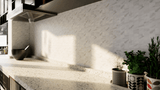 2 X 2 In Basketweave Mayfair Volakas Matte Glazed Porcelain Mosaic