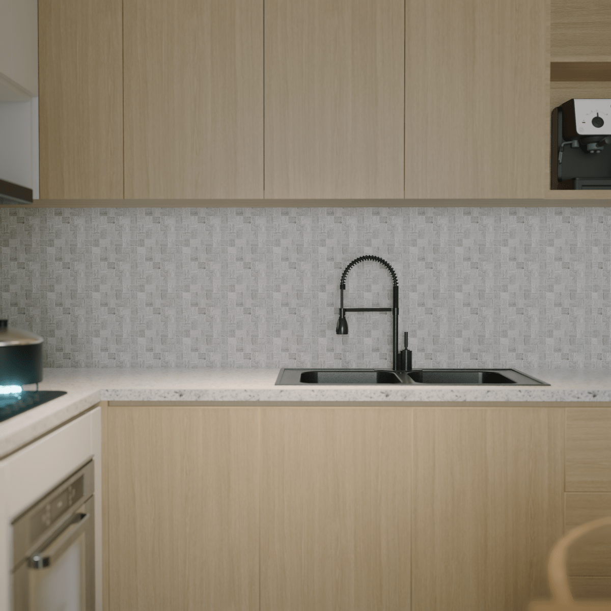 2 X 2 In Basketweave Precept Ice Matte Glazed Porcelain Mosaic