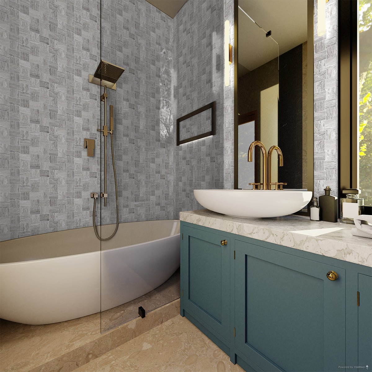 2 X 2 In Basketweave Precept Ice Matte Glazed Porcelain Mosaic