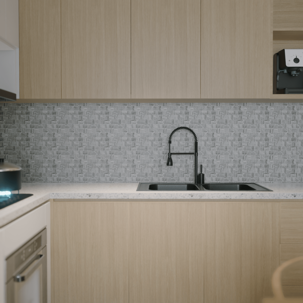 2 X 2 In Basketweave Precept Mica Matte Glazed Porcelain Mosaic
