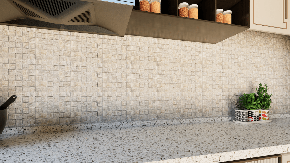 2 X 2 In Basketweave Silver Ash Filled & Honed Veincut Travertine Mosaic
