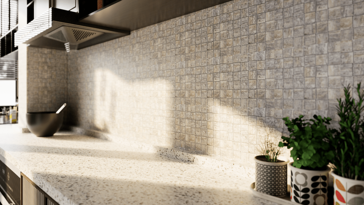 2 X 2 In Basketweave Silver Ash Filled & Honed Veincut Travertine Mosaic