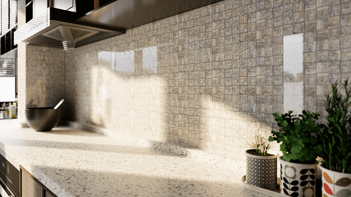2 X 2 In Basketweave Silver Ash Polished Veincut Travertine Mosaic