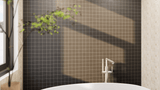 2 X 2 In Cinq Black Matte Glazed Ceramic Mosaic