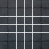 2 X 2 In Cinq Black Matte Glazed Ceramic Mosaic