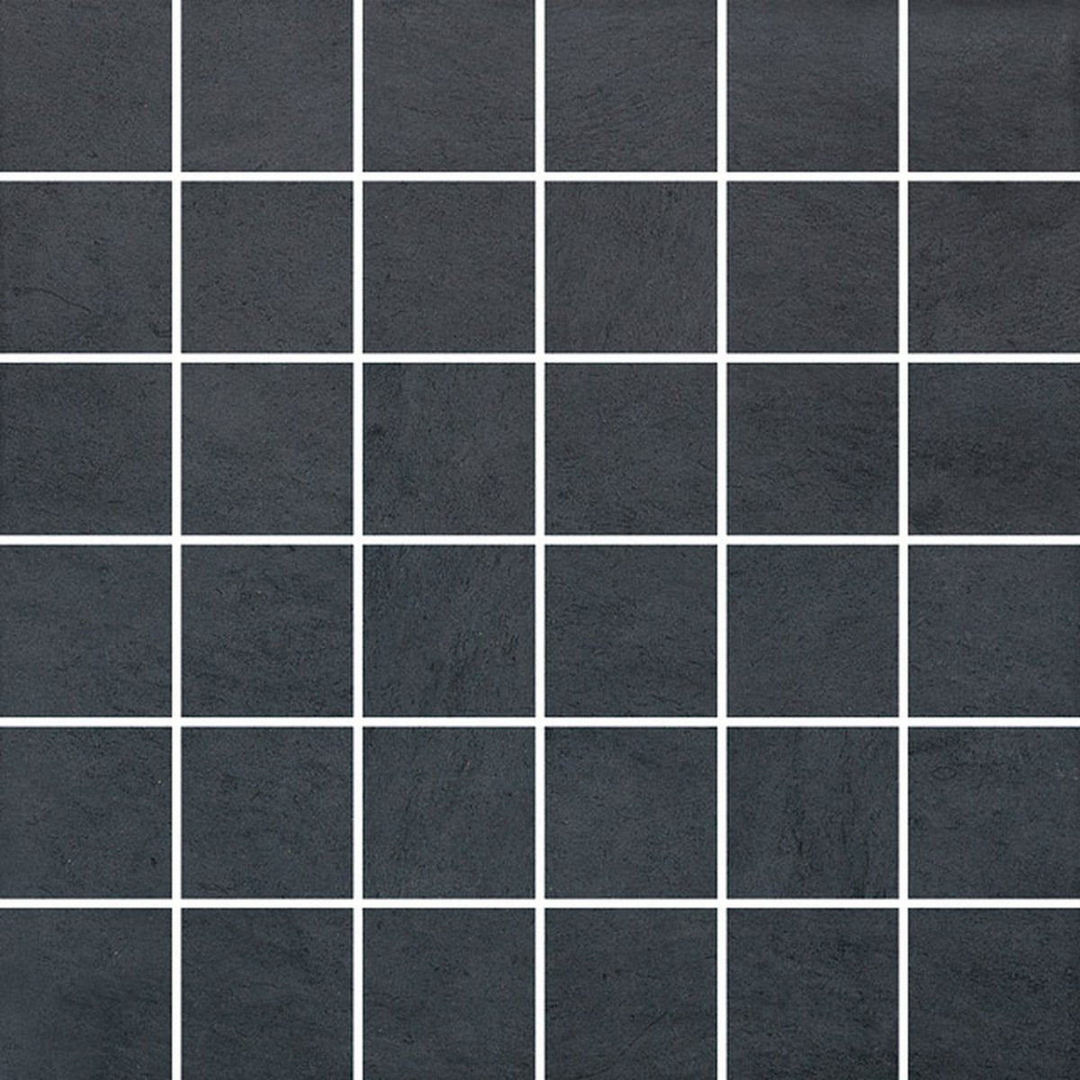 2 X 2 In Cinq Black Matte Glazed Ceramic Mosaic