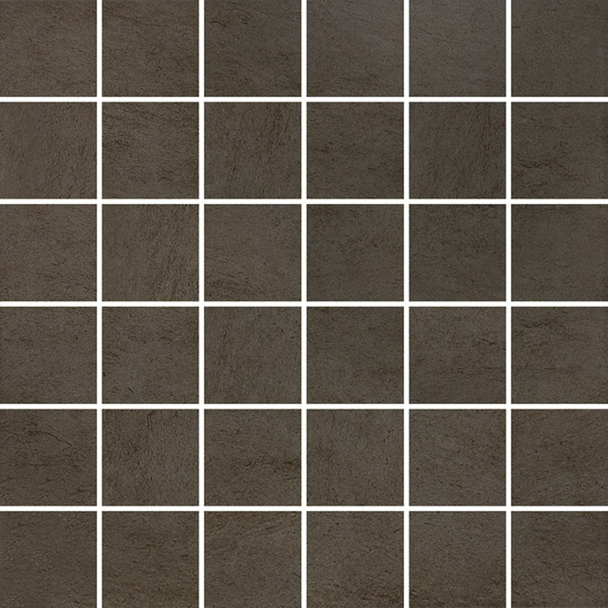 2 X 2 In Cinq Brown Matte Glazed Ceramic Mosaic