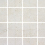 2 X 2 In Cinq Cream Matte Glazed Ceramic Mosaic
