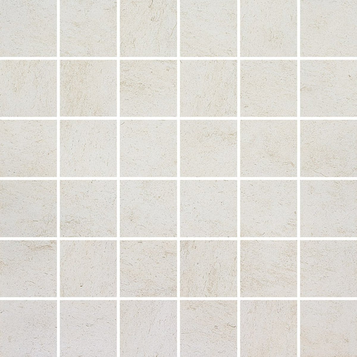 2 X 2 In Cinq Cream Matte Glazed Ceramic Mosaic