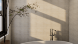 2 X 2 In Cinq Cream Matte Glazed Ceramic Mosaic