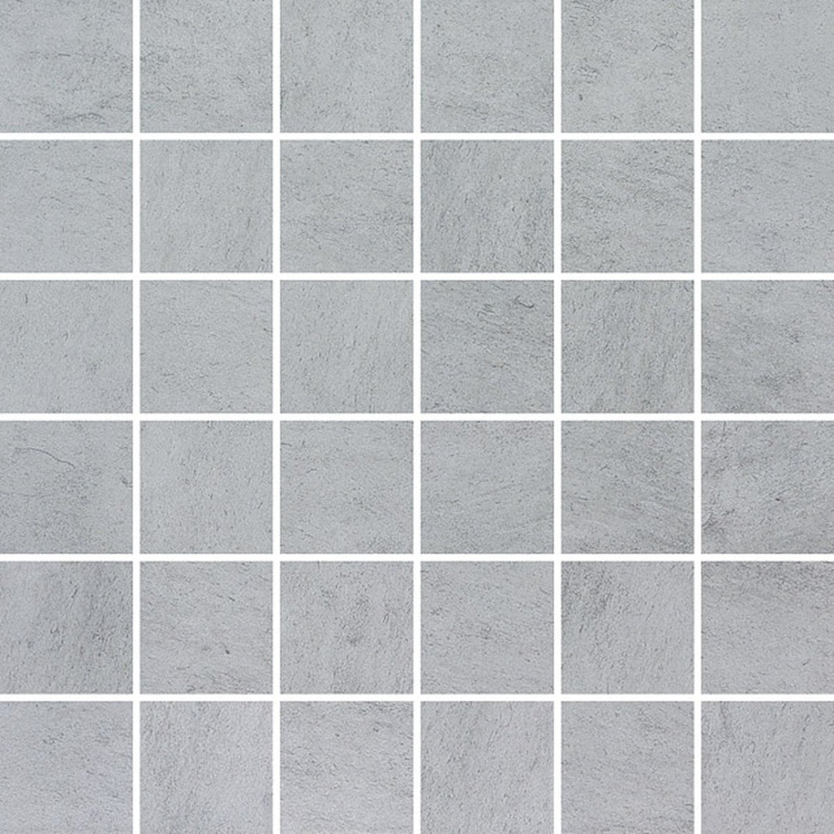 2 X 2 In Cinq Grey Matte Glazed Ceramic Mosaic