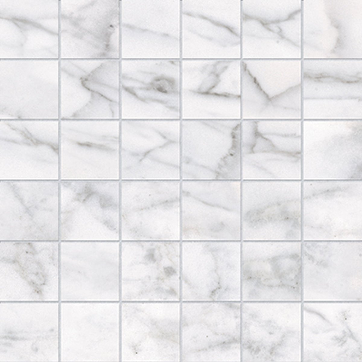 2 X 2 In Classic Carrara Matte Glazed Porcelain Mosaic
