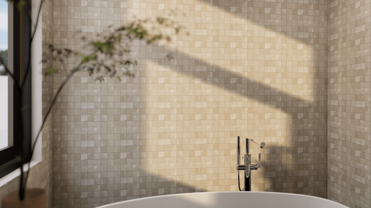 2 X 2 In Classic Pulpis Grey Matte Glazed Porcelain Mosaic