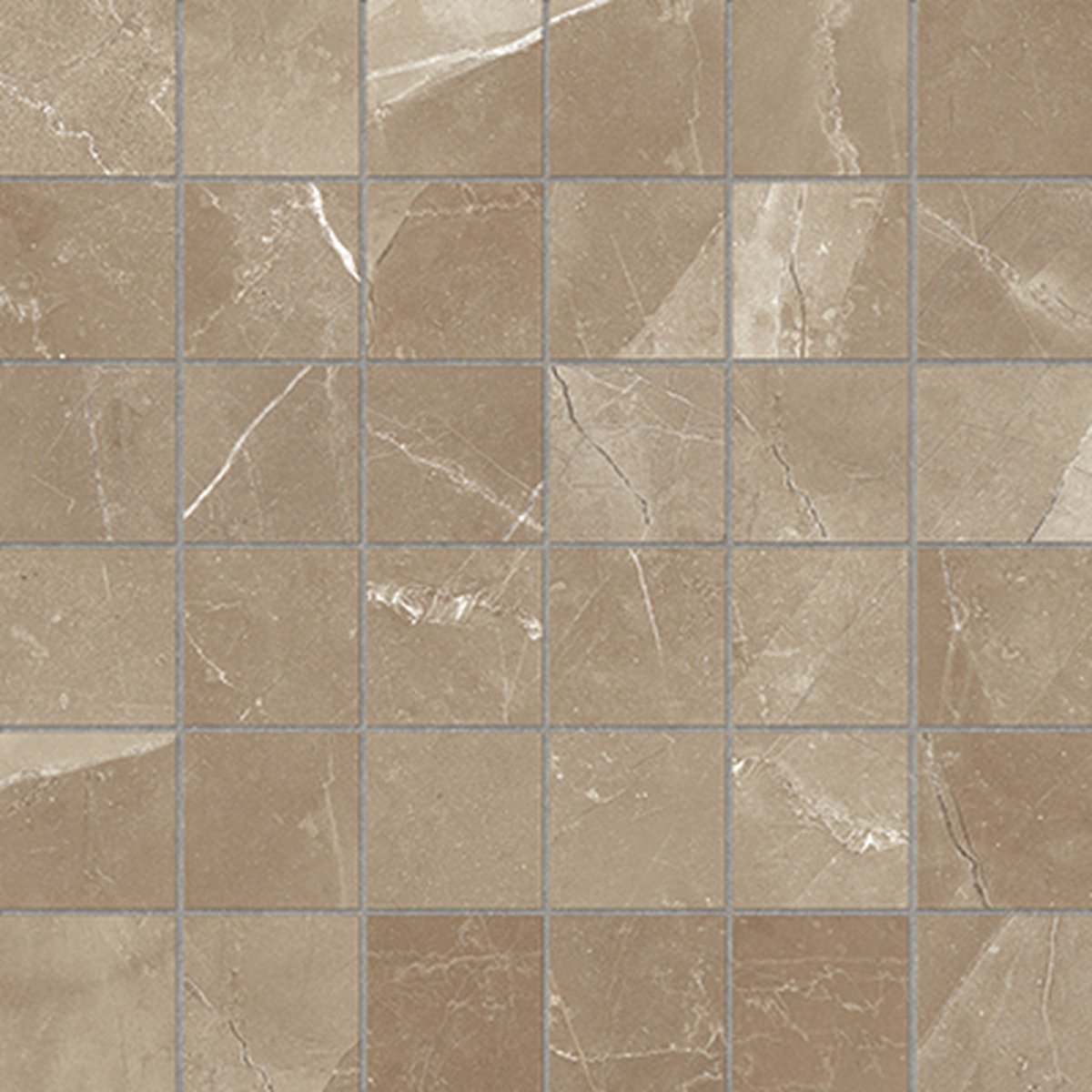 2 X 2 In Classic Pulpis Moca Matte Glazed Porcelain Mosaic