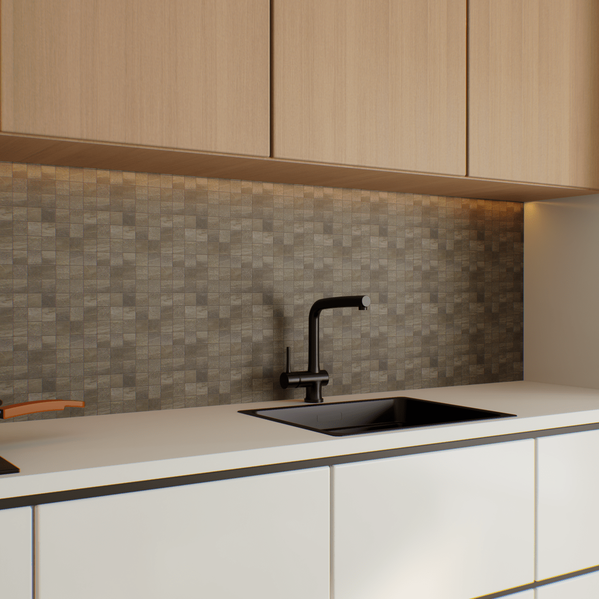 2 X 2 In Crux Mica Matte Glazed Porcelain Mosaic