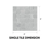 2 x 2 in. Davenport Ice Basketweave Matte Glazed Porcelain Mosaic