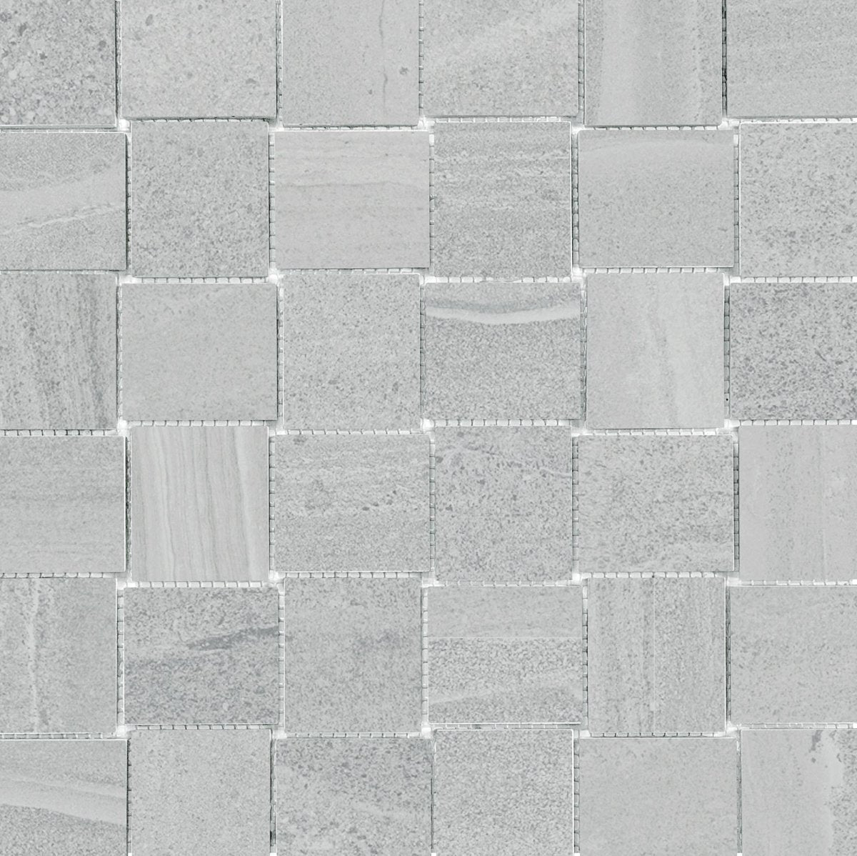 2 x 2 in. Davenport Ice Basketweave Matte Glazed Porcelain Mosaic
