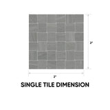 2 x 2 in. Davenport Mica Basketweave Matte Glazed Porcelain Mosaic