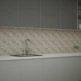 2 x 2 in. Eramosa Sand Basketweave Matte Glazed Porcelain Mosaic