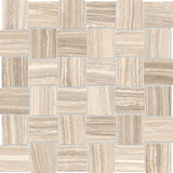2 x 2 in. Eramosa Sand Basketweave Matte Glazed Porcelain Mosaic