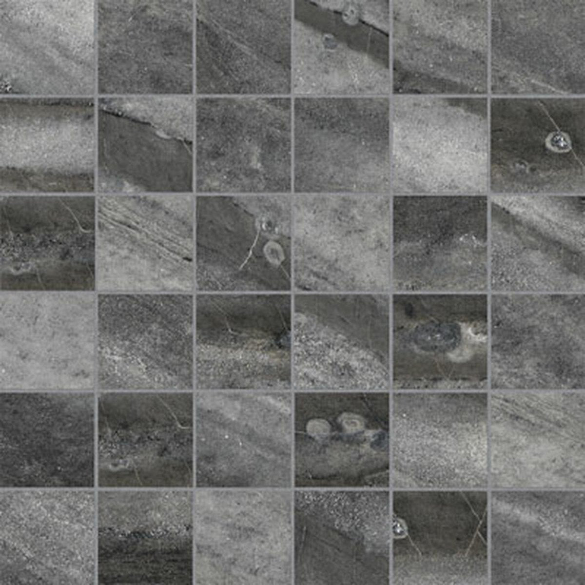 2 X 2 In Evolution Carbon Matte Glazed Porcelain Mosaic