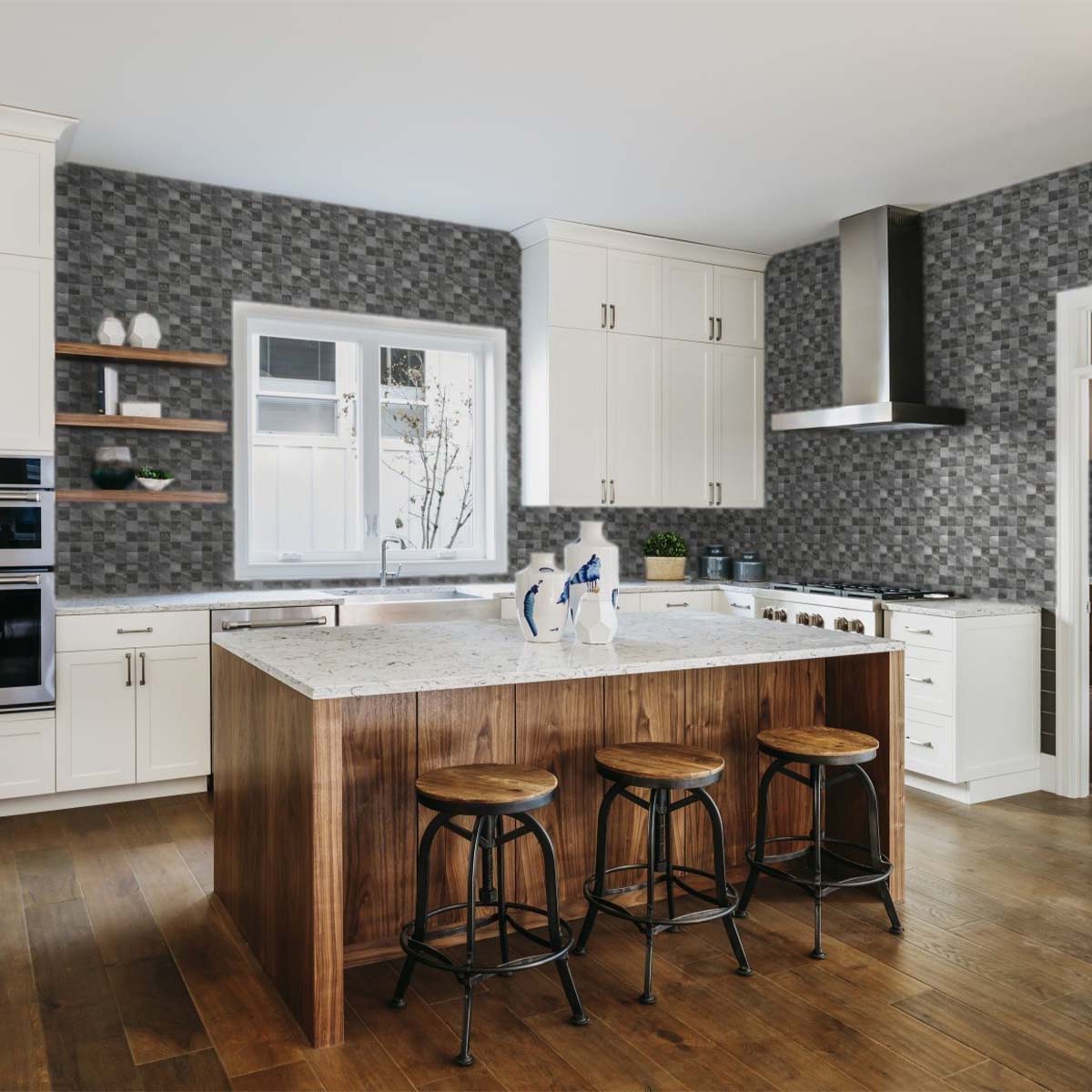 2 X 2 In Evolution Carbon Matte Glazed Porcelain Mosaic