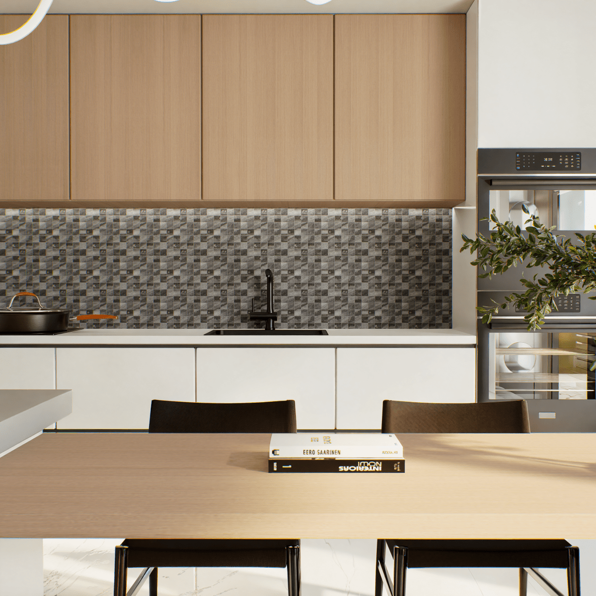 2 X 2 In Evolution Carbon Matte Glazed Porcelain Mosaic