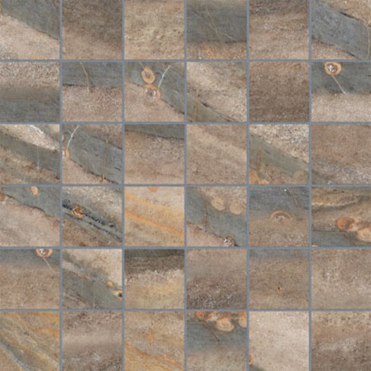 2 X 2 In Evolution Earth Matte Glazed Porcelain Mosaic