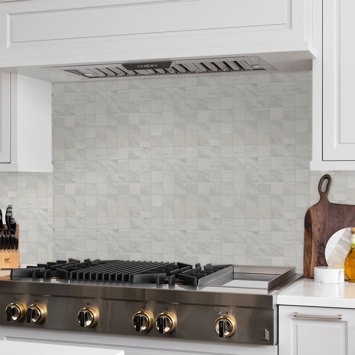 2 X 2 In Evolution Ice Matte Glazed Porcelain Mosaic