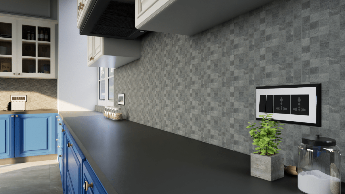 2 X 2 In Industria Graphite Matte Color Body Porcelain Mosaic