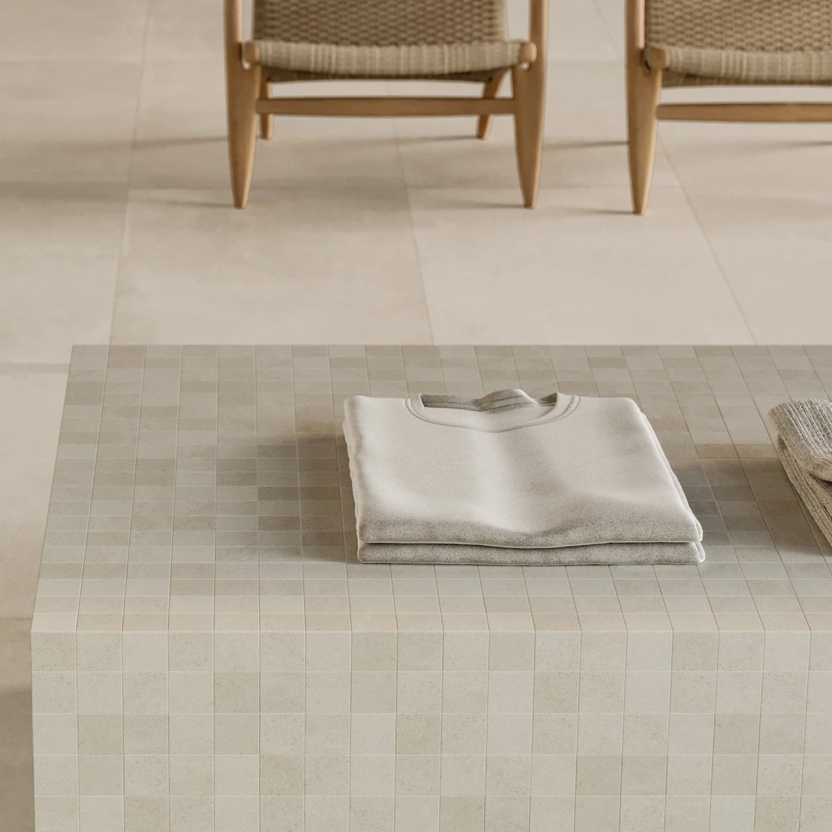 2 X 2 In Industria Zinc Matte Color Body Porcelain Mosaic