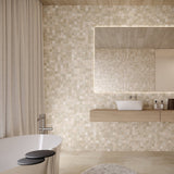 2 X 2 In Ivory Filled & Honed Travertine Mosaic