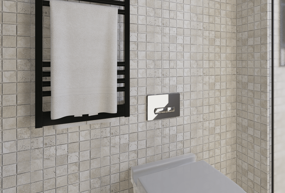 2 X 2 In Ivory Tumbled Travertine Mosaic