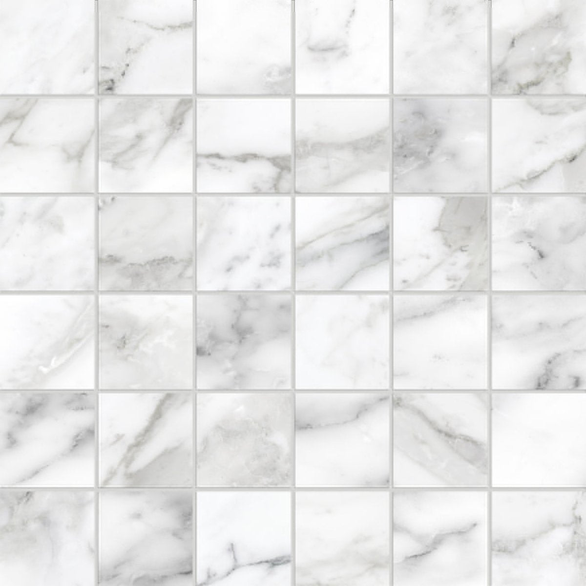 2 X 2 In La Marca Arabescato Honed Glazed Porcelain Mosaic