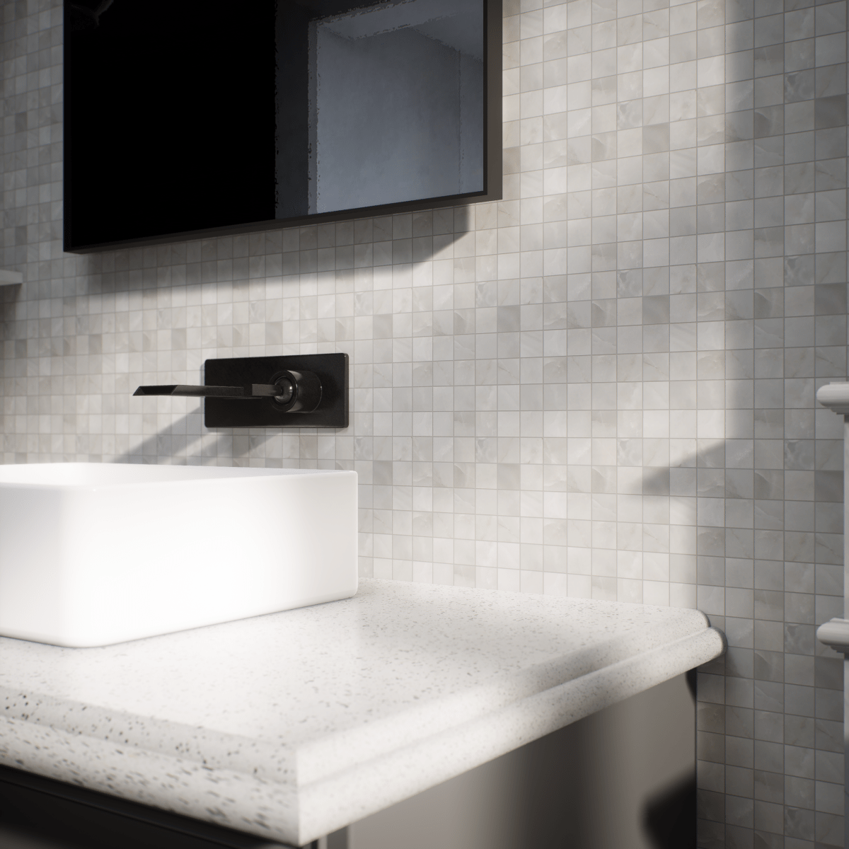 2 X 2 In La Marca Onyx Honed Glazed Porcelain Mosaic