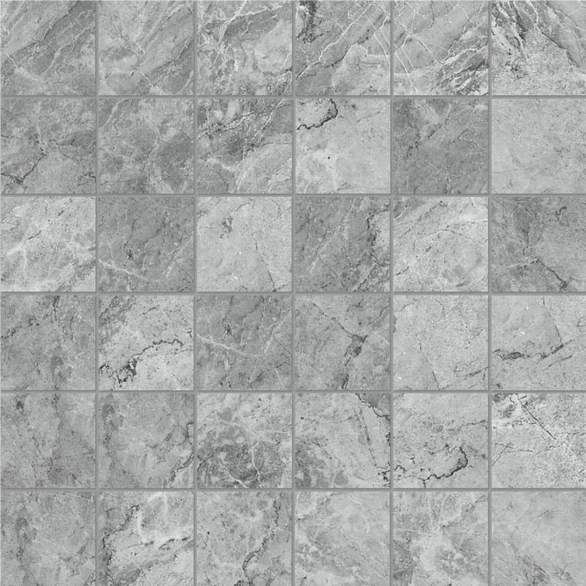 2 X 2 In Malena Carbon Matte Glazed Ceramic Mosaic