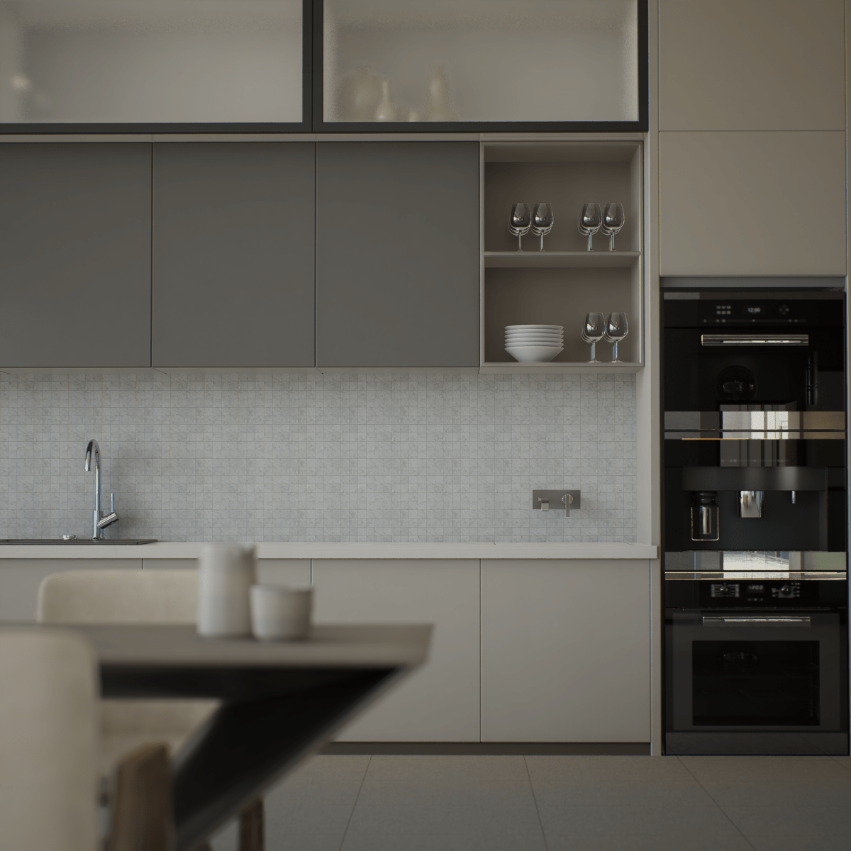 2 X 2 In Malena Ice Matte Glazed Ceramic Mosaic