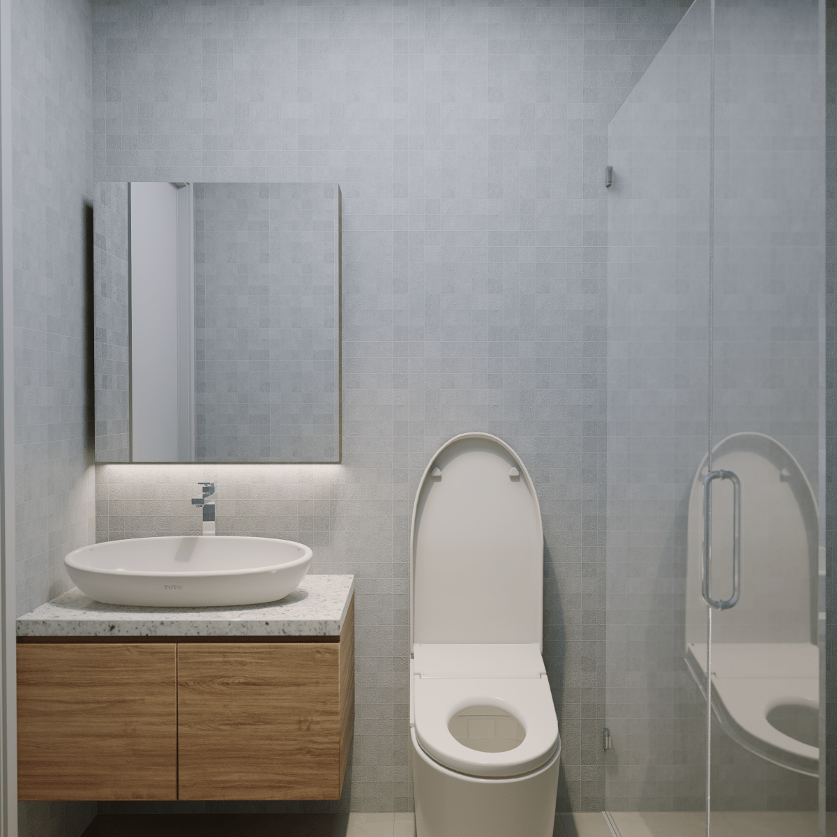 2 X 2 In Nexus Ice Matte Glazed Porcelain Mosaic