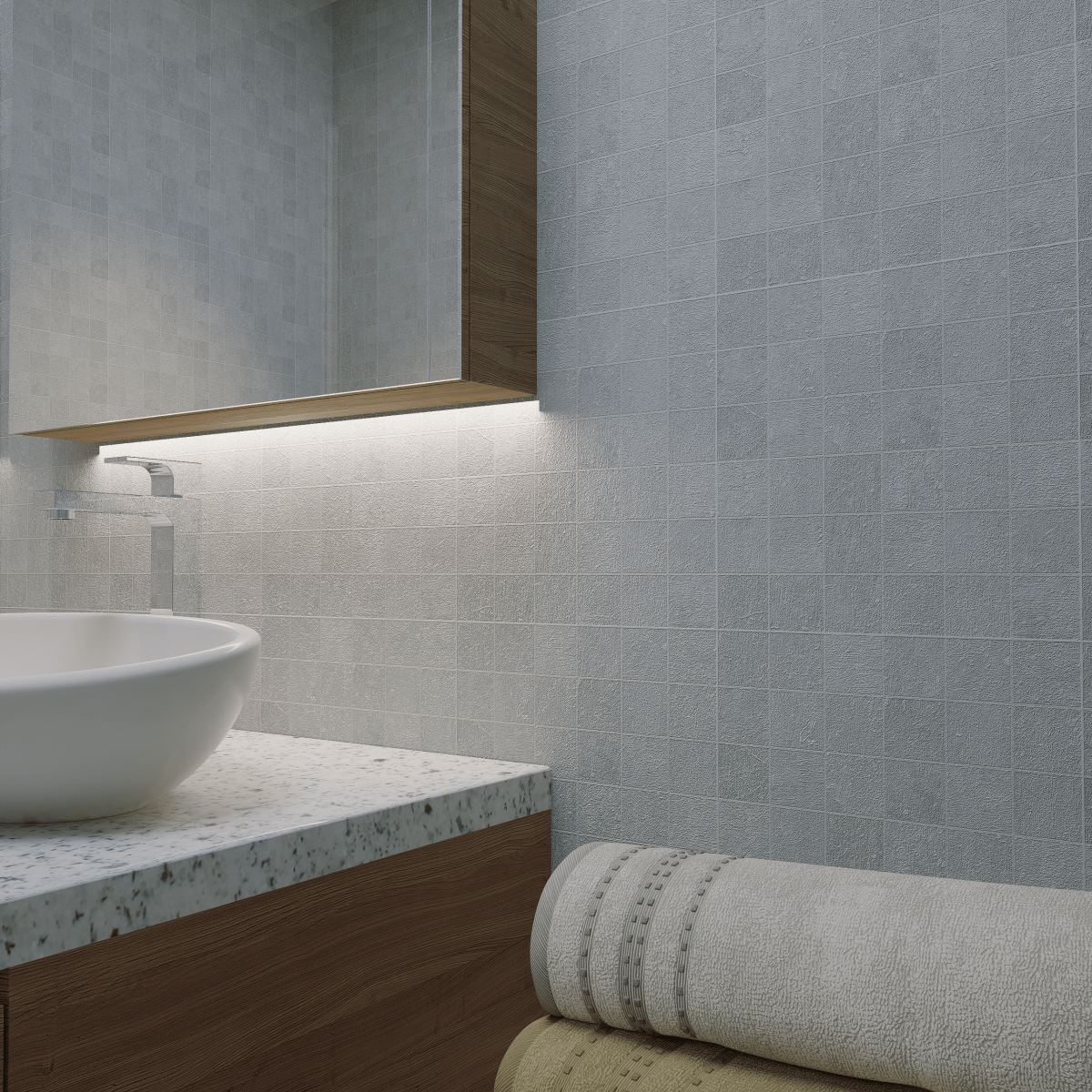 2 X 2 In Nexus Ice Matte Glazed Porcelain Mosaic